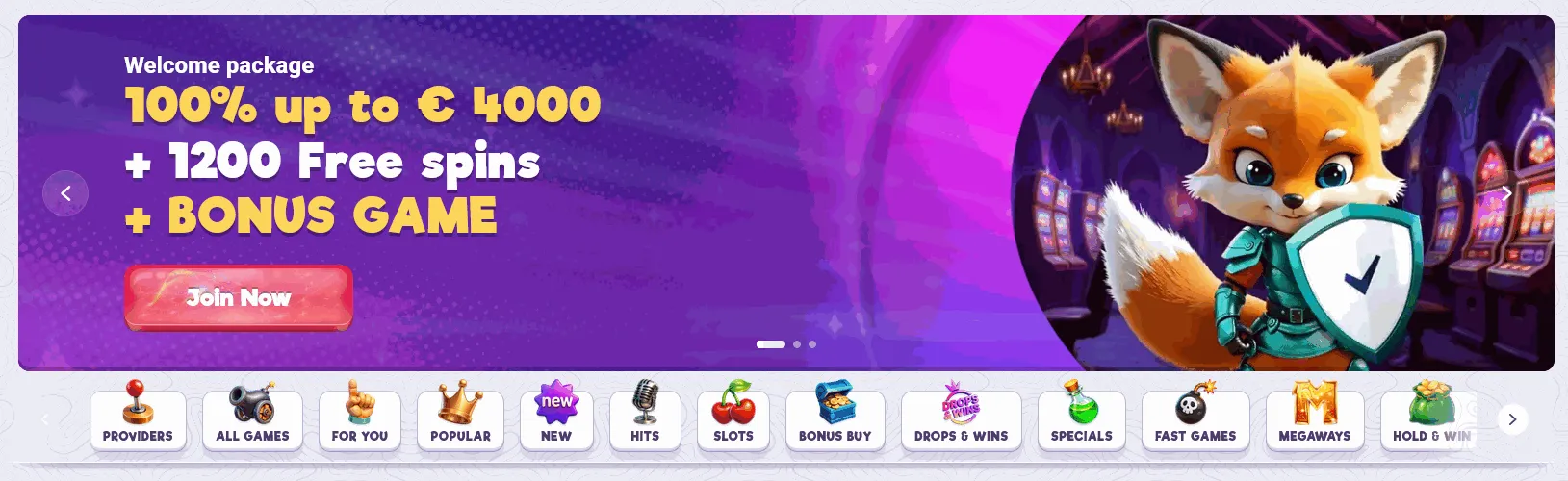 SafeCasino EU online casino homepage